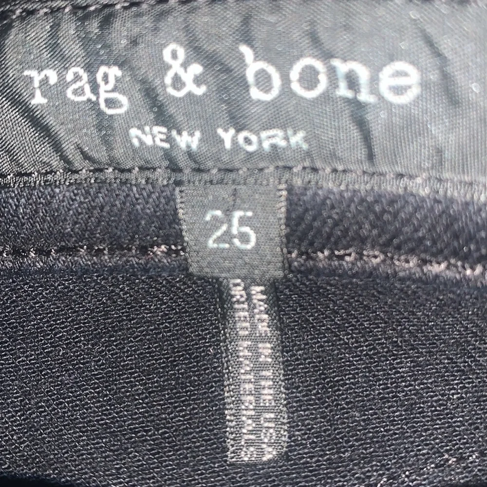 Rag & Bone NWT Bilbury Ankle Cigarette Metallic Hem Jean Size 25 Black/Gold - Picture 10 of 14